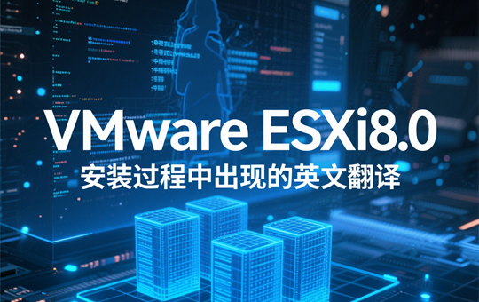 VMware ESXi8.0 安装、配置、使用教程中出现的英文翻译成中文图集