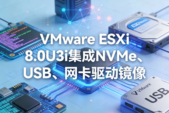 VMware ESXi 8.0U3i集成NVMe、USB、网卡驱动镜像下载