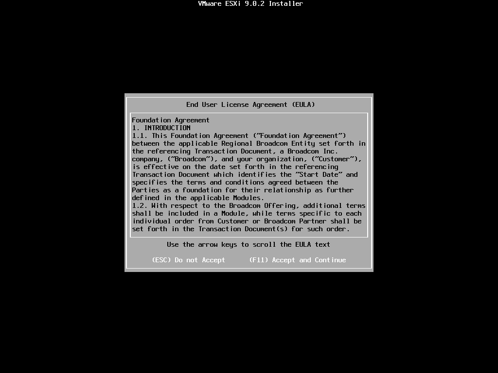 VMware ESXi 9.0.2.0官方原版镜像安装包(VMware-VMvisor-Installer-9.0.2.0.25148076.x86_64.iso)下载截图1