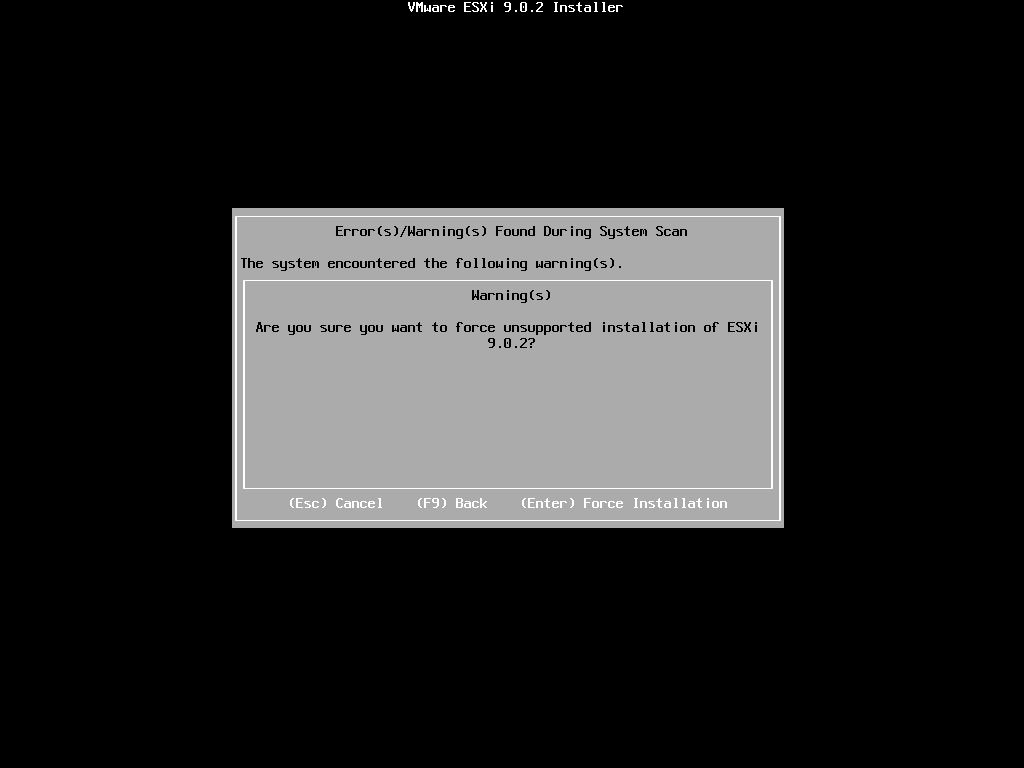 VMware ESXi 9.0.2.0官方原版镜像安装包(VMware-VMvisor-Installer-9.0.2.0.25148076.x86_64.iso)下载截图1