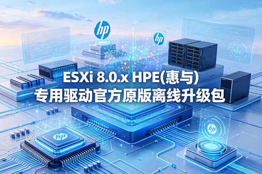 VMware ESXi 8.0.3 HPE(惠与)通用标准版官方定制Depot离线升级包(VMware-ESXi-8.0.3-24859861-HPE-803.0.0.12.2.0.9-oct2025-depot.zip)下载