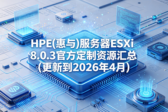 HPE(惠与)服务器ESXi 8.0.3官方定制资源汇总(更新到2026年4月)