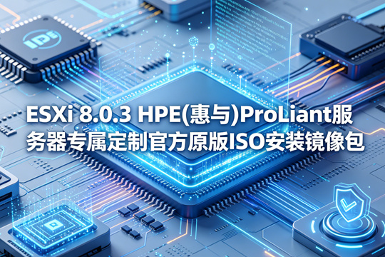 VMware ESXi 8.0.3 HPE(惠与)ProLiant服务器专属定制官方原版ISO安装镜像包(VMware-ESXi-8.0.3-24859861-HPE-803.0.0.12.2.0.9-Oct2025.iso)下载