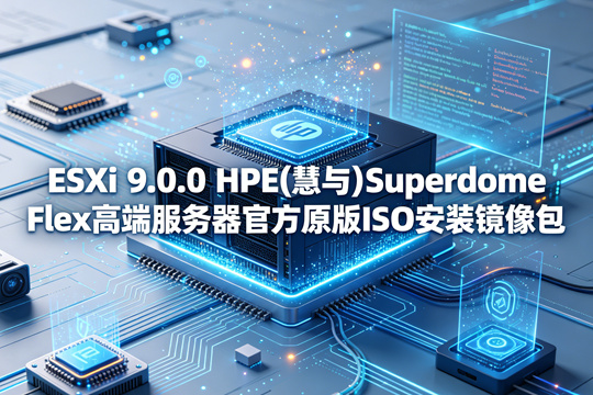 VMware ESXi 9.0.0 HPE(慧与)Superdome Flex高端服务器官方原版ISO安装镜像包(VMware-ESXi-9.0.0-24755229-HPE-900.0.0.12.1.0.20-SuperdomeFlex-June2025.iso)下载