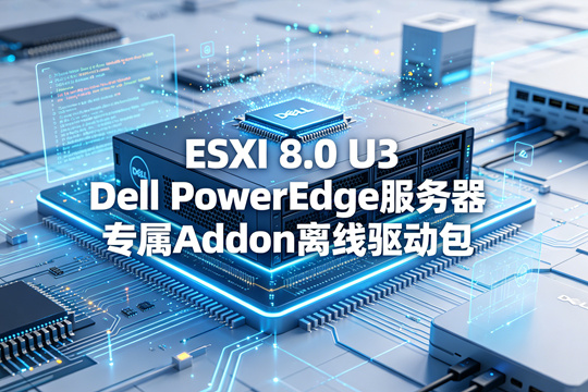 VMware ESXi 8.0 U3 Dell(戴尔)PowerEdge服务器专属官方Addon驱动扩展包(Dell_Addon_8.0.3_A09.zip全系列)下载