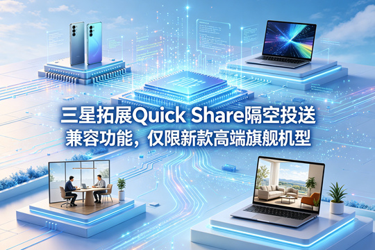 三星拓展Quick Share隔空投送兼容功能，仅限新款高端旗舰机型