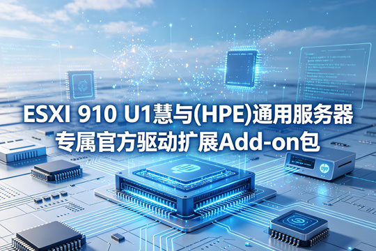 VMware ESXi 910 U1慧与(HPE)通用服务器原厂定制Add-on驱动扩展包(HPE-910.0.0.12.3.0.32-may2026-Addon-depot.zip)下载