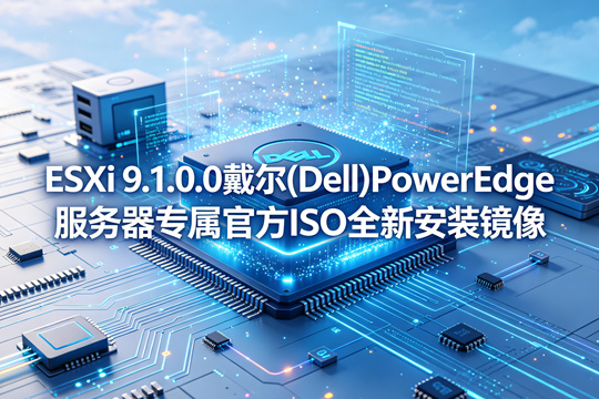 VMware ESXi 9.1.0.0戴尔(Dell)PowerEdge服务器原厂定制ISO安装镜像(VMware-VMvisor-Installer-9.1.0.0-25370933.x86_64-Dell-CI-A00.iso)下载