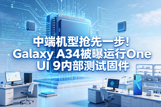 中端机型抢先一步！Galaxy A34 被曝运行 One UI 9 内部测试固件