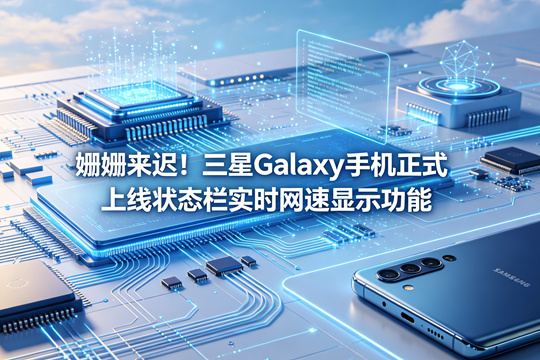 姗姗来迟！三星 Galaxy 手机正式上线状态栏实时网速显示功能