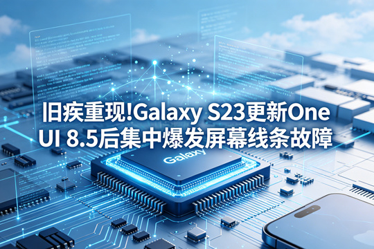旧疾重现!Galaxy S23 更新 One UI 8.5 后集中爆发屏幕线条故障