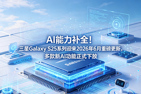 AI 能力补全！三星 Galaxy S25 系列迎来 2026 年 6 月重磅更新，多款新 AI 功能正式下放
