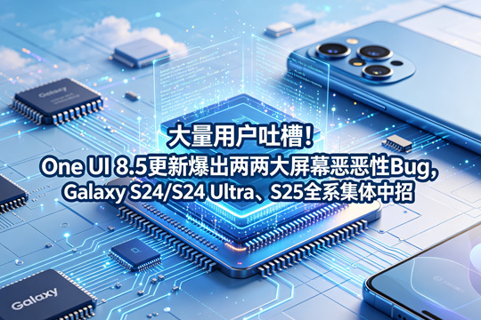 大量用户吐槽！One UI 8.5 更新爆出两大屏幕恶性 Bug，Galaxy S24/S24 Ultra、S25 全系集体中招