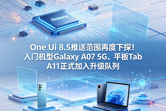 One UI 8.5 推送范围再度下探！入门机型 Galaxy A07 5G、平板 Tab A11 正式加入升级队列