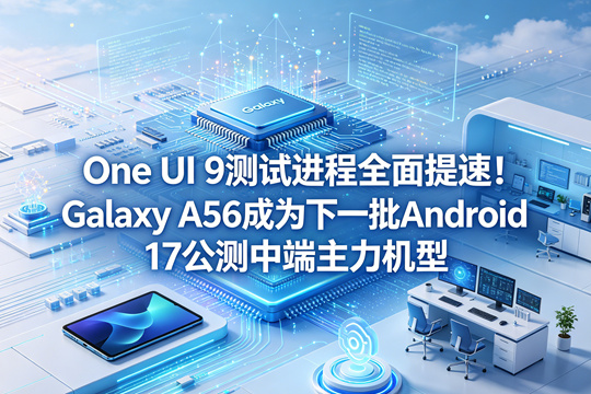 One UI 9 测试进程全面提速！Galaxy A56 成为下一批 Android 17 公测中端主力机型