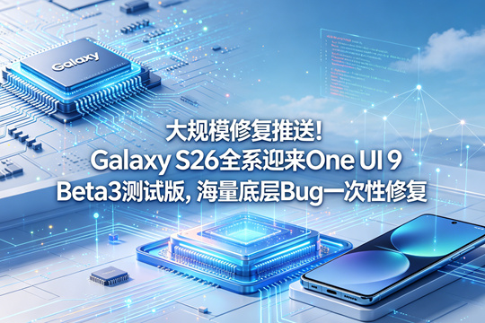 大规模修复推送！Galaxy S26 全系迎来 One UI 9 Beta3 测试版，海量底层 Bug 一次性修复