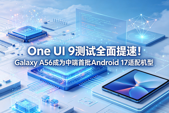 One UI 9测试全面提速！Galaxy A56成为中端首批Android 17适配机型