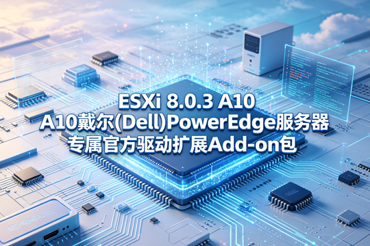VMware ESXi 8.0.3 A10戴尔(Dell)PowerEdge服务器原厂定制Add-on驱动扩展包(Dell_Addon_8.0.3_A10.zip)下载