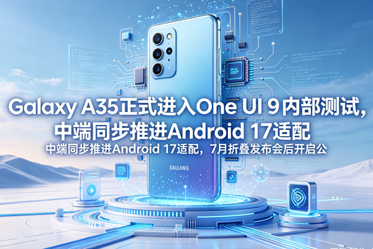 Galaxy A35正式进入One UI 9内部测试，中端同步推进 Android 17适配，7月折叠发布会后开启公测