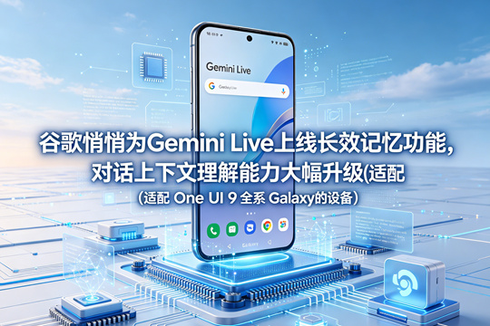 谷歌悄悄为Gemini Live上线长效记忆功能，对话上下文理解能力大幅升级(适配 One UI 9 全系 Galaxy 设备)
