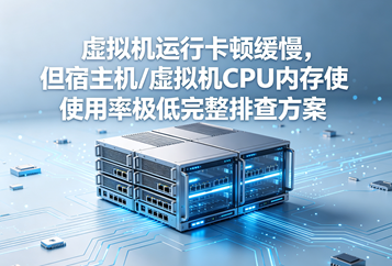 虚拟机运行卡顿缓慢，但宿主机/虚拟机CPU内存使用率极低完整排查方案