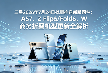 三星2026年7月24日批量推送新版固件：A57、Z Flip6/Fold6、W 商务折叠机型更新全解析