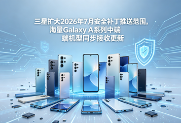 三星扩大2026年7月安全补丁推送范围，海量Galaxy A系列中端机型同步接收更新