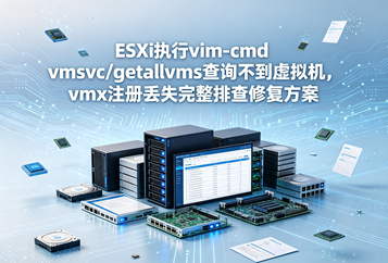 ESXi执行vim-cmd vmsvc/getallvms查询不到虚拟机，vmx注册丢失完整排查修复方案