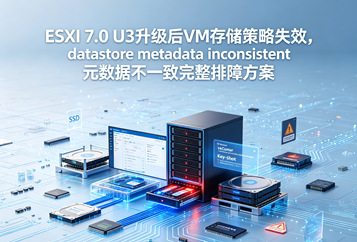 ESXi 7.0 U3升级后VM存储策略失效，datastore metadata inconsistent元数据不一致完整排障方案