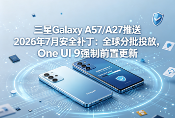 三星Galaxy A57/A27推送2026年7月安全补丁：全球分批投放，One UI 9强制前置更新