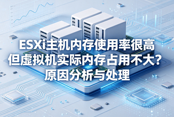 ESXi主机内存使用率很高但虚拟机实际内存占用不大？原因分析与处理