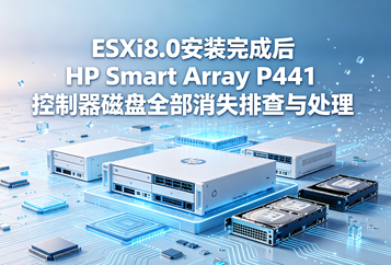 ESXi8.0安装完成后HP Smart Array P441控制器磁盘全部消失排查与处理