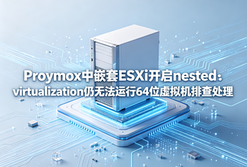 Proxmox中嵌套ESXi开启nested‑virtualization仍无法运行64位虚拟机排查处理