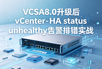 VCSA8.0升级后vCenter‑HA status unhealthy告警排错实战