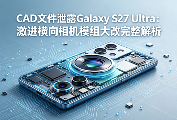 CAD文件泄露Galaxy S27 Ultra：激进横向相机模组大改完整解析