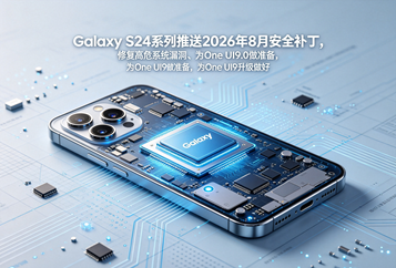 Galaxy S24系列推送2026年8月安全补丁，修复高危系统漏洞、为One UI9.0做准备