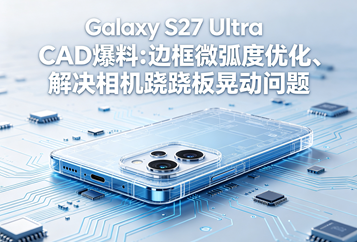 Galaxy S27 Ultra CAD爆料：边框微弧度优化、解决相机跷跷板晃动问题