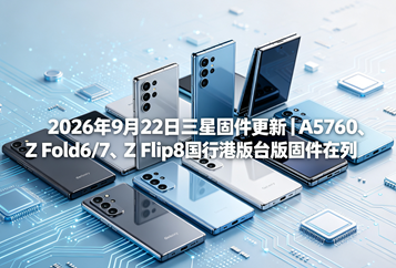 2026年9月22日三星固件更新｜A5760、Z Fold6/7、Z Flip8国行港版台版固件在列
