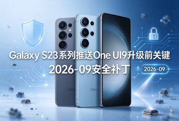 Galaxy S23系列推送One UI9升级前关键2026‑09安全补丁