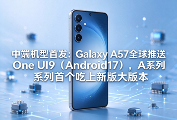 中端机型首发：Galaxy A57全球推送One UI9（Android17），A系列首个吃上新版大版本