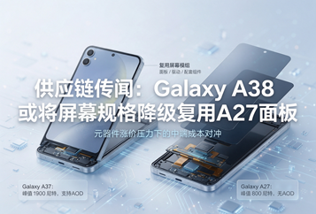 供应链传闻：为对冲元器件涨价，Galaxy A38或将屏幕规格降级复用A27面板