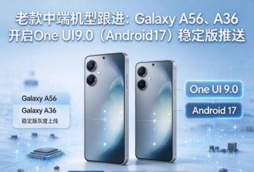 老款中端机型跟进：Galaxy A56、A36开启One UI9.0（Android17）稳定版推送