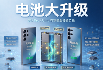 Safety Korea认证曝光S27 Pro / Ultra电池：有望搭载硅碳负极，电池容量大幅提升