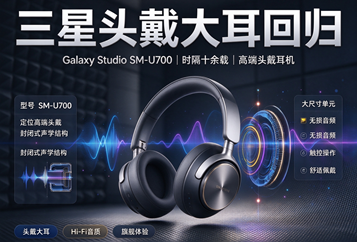 时隔十余载回归头戴大耳：三星Galaxy Studio（SM‑U700）高端头戴耳机爆料汇总